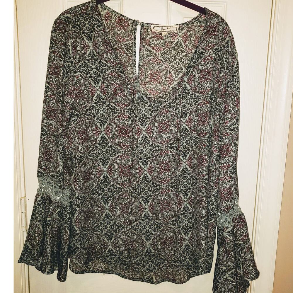 HIPPIE ROSE boho top SZ XL